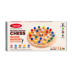 Simarr Wooden Memory Chess Game – Educational Memory & Brain Training Game for Kids 5Y+
