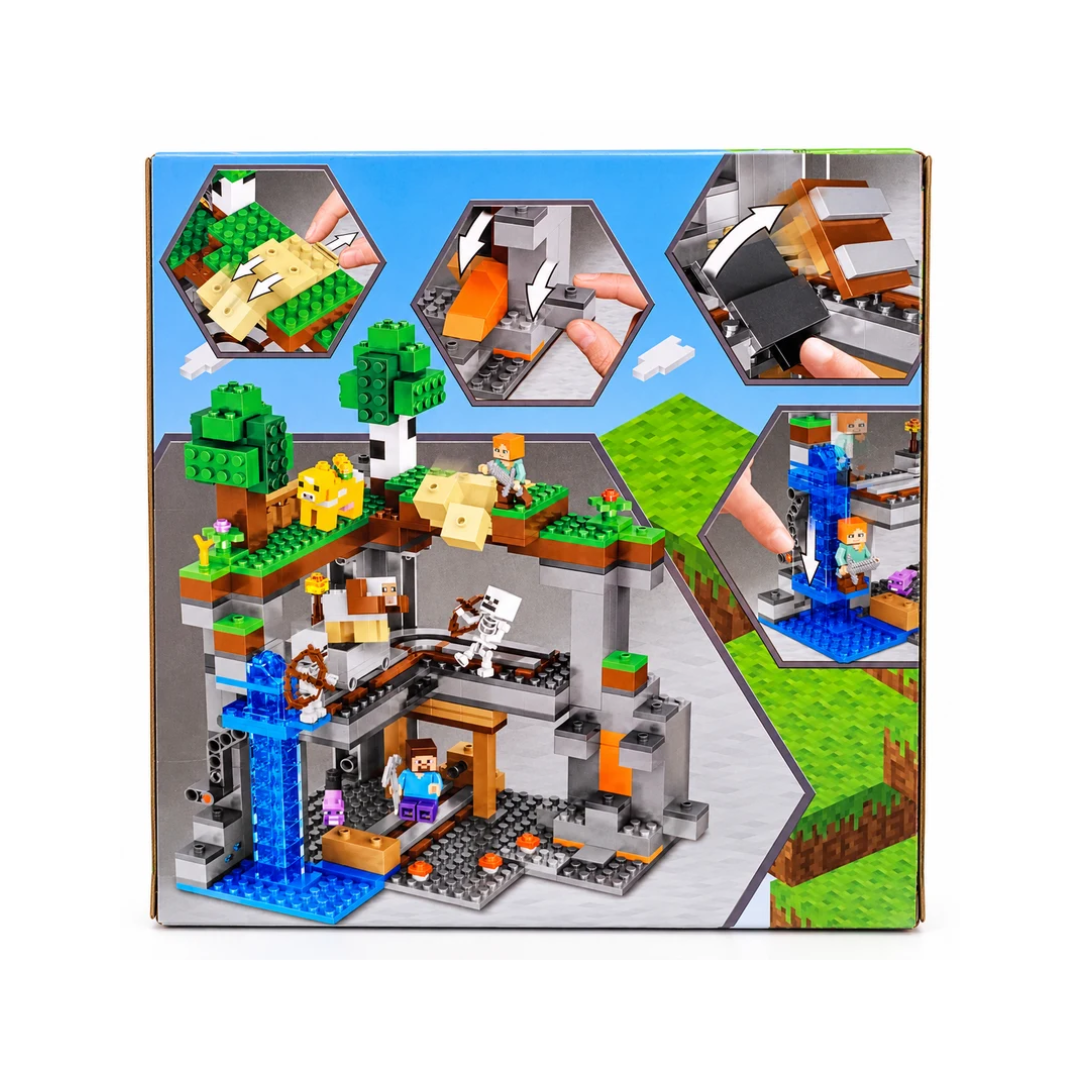 MY WORLD Minecraft Building Blocks Set 842, 557+ Pieces, Creative Mining Adventure Construction Toy for Kids Age 6+