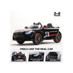 Emotorad Formula Fun Mercedes-AMG GT4 12V Electric Ride-On Car for Kids with Parental Remote – Black & Red, 3–6 Years
