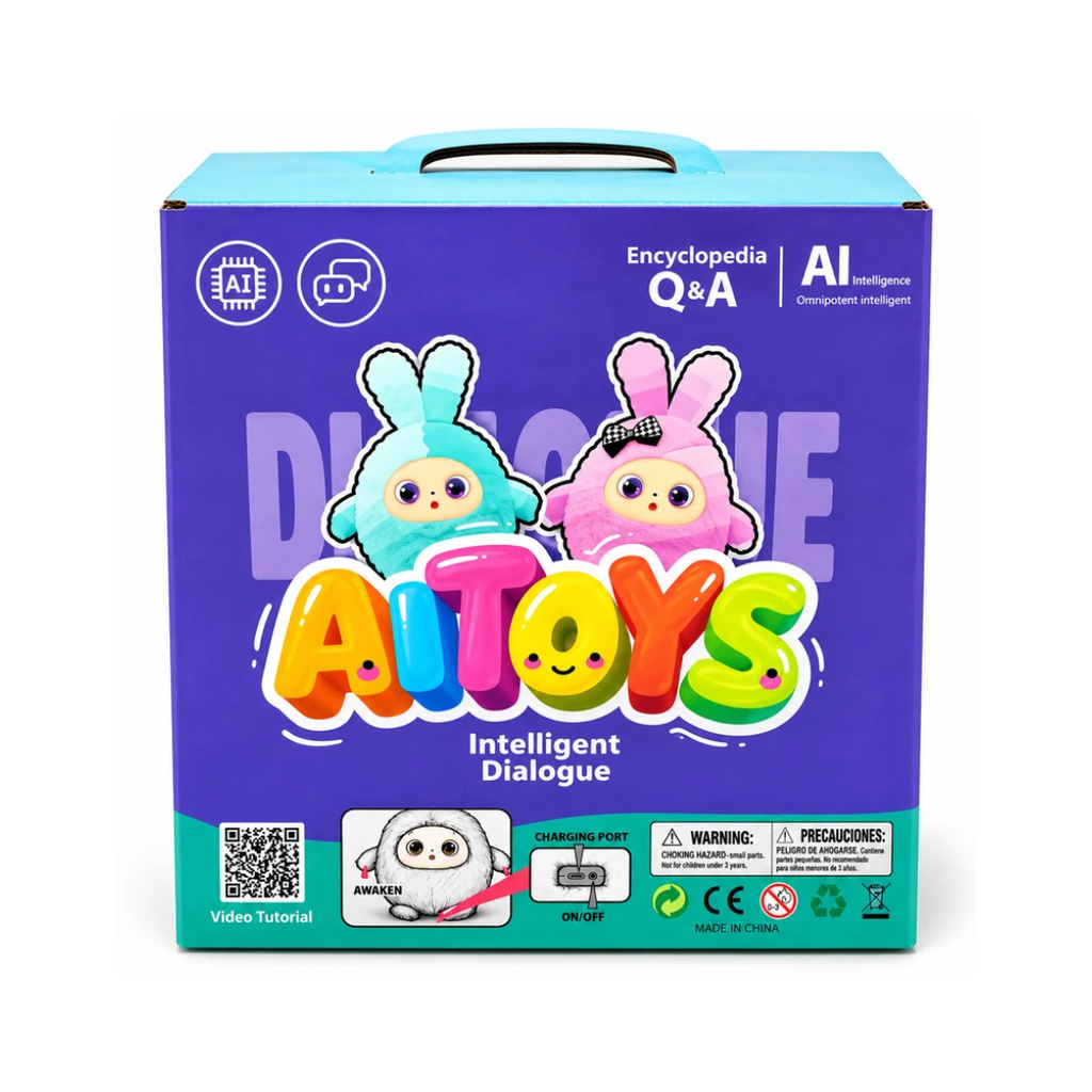 AI Intelligent Talking Plush Toy with Interactive Dialogue for Kids 3+ Years Assorted Color