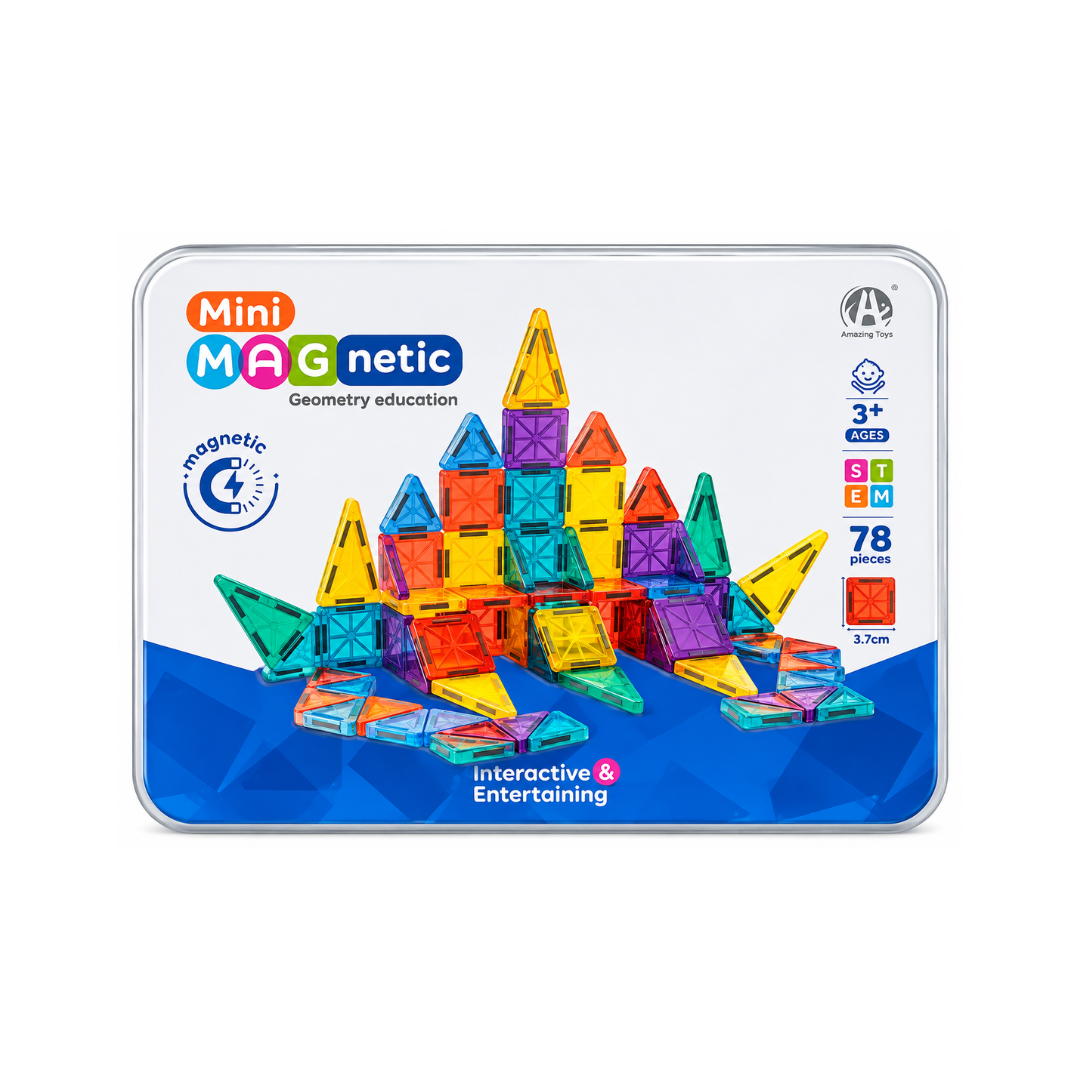 Mini Magnetic Geometry Building Blocks – 78 Pieces