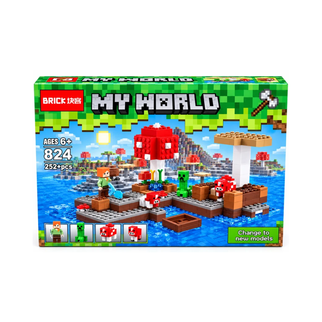 My World Mushroom Island Building Blocks Set – 252+ Pieces | 6+ Years