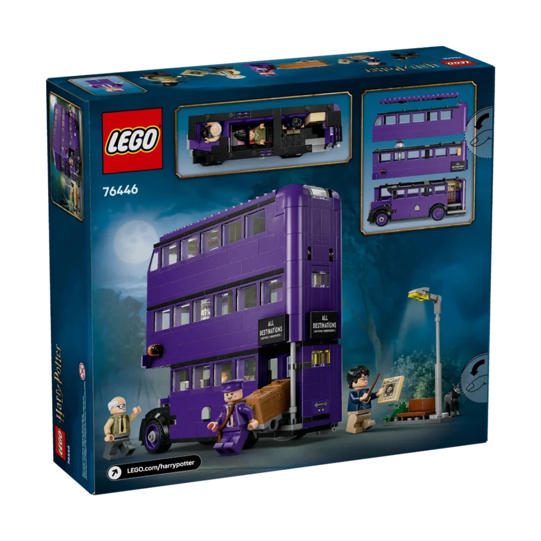 LEGO Harry Potter Knight Bus Adventure Building Set 76446, 499 Pieces, Triple-Decker Purple Bus with 5 Characters – 8+ Years