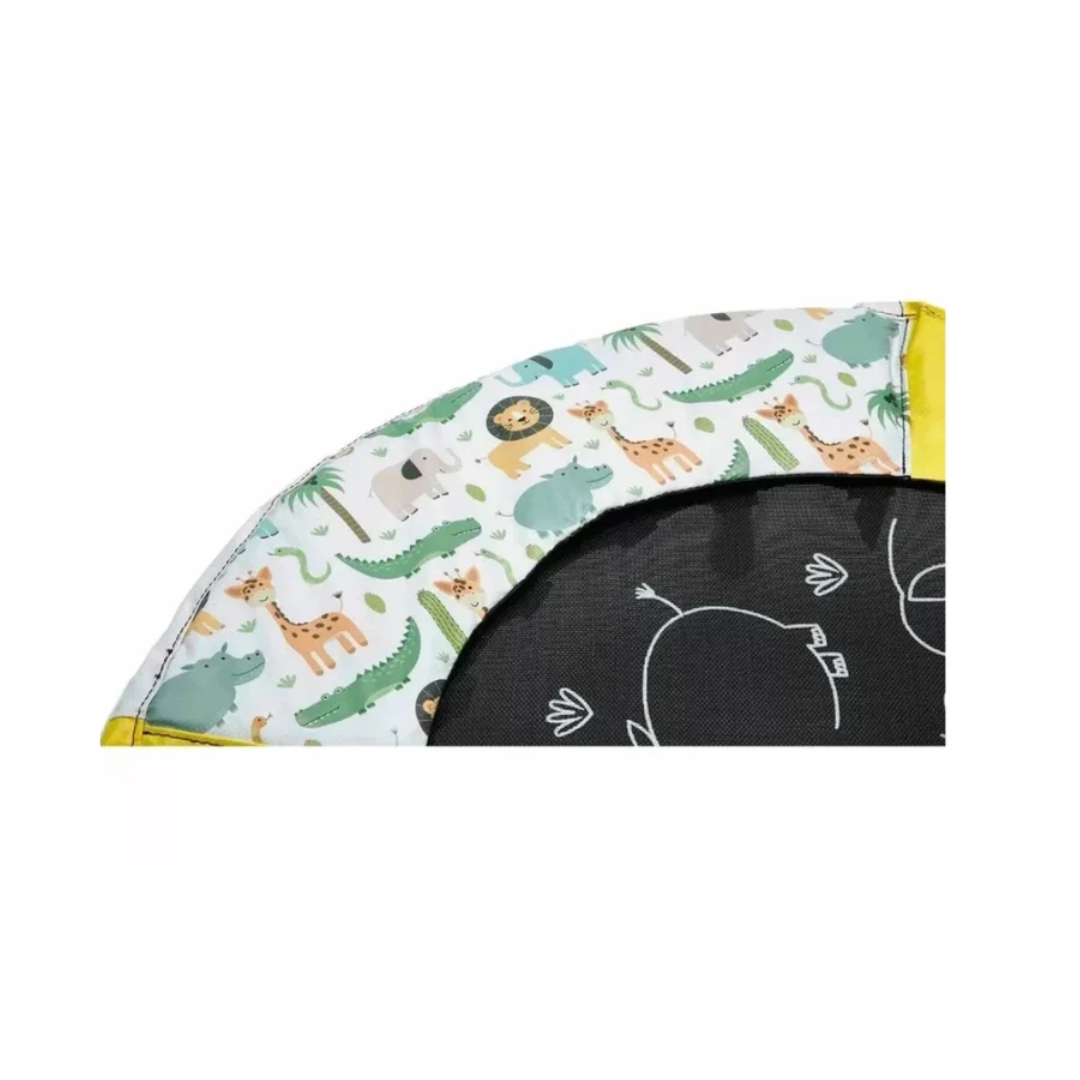 Plum Junior Jungle Bouncer with Sounds | Spring-Free Kids Trampoline with Handle for Ages 18 Months+