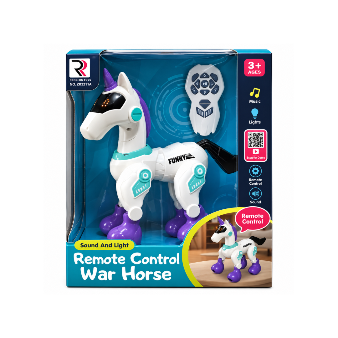 Rainbow Toys Remote Control War Horse Sound And Light
