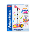 Performance Music Sing-Along Karaoke Player with Adjustable Microphone, Flashing Lights & Music Player for Kids, 18 Months+