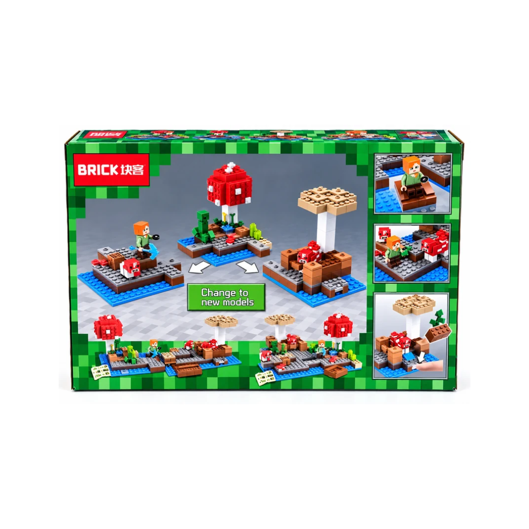My World Mushroom Island Building Blocks Set – 252+ Pieces | 6+ Years