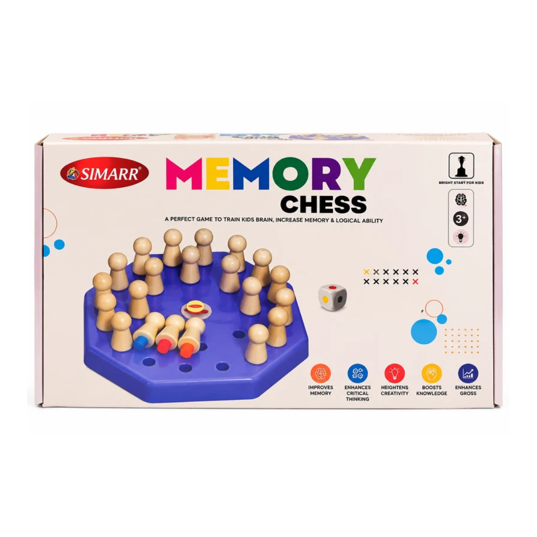 Simarr Memory Chess Wooden Educational Brain Game for Kids – 3Y+