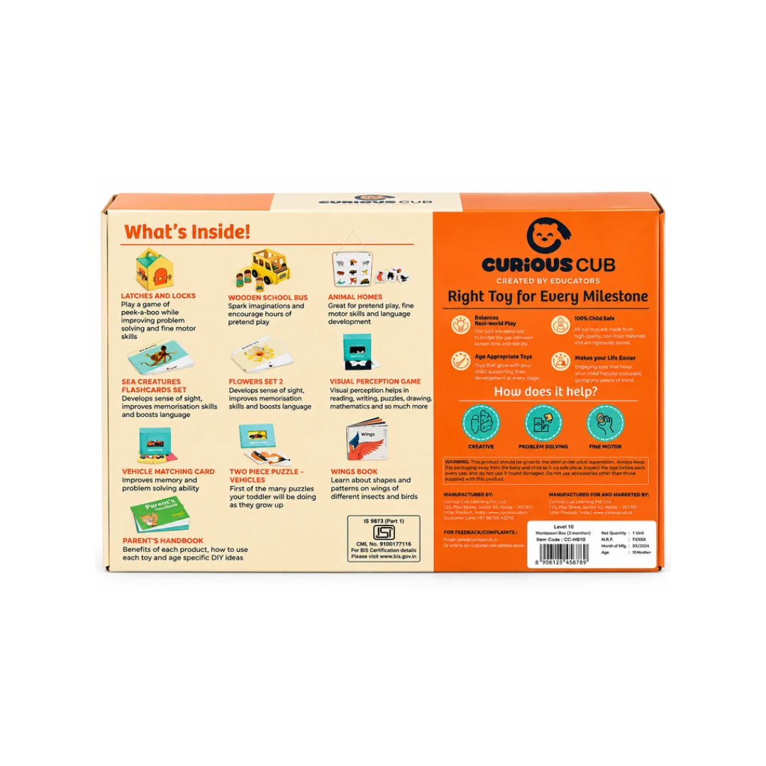 Curious Cub Montessori Learning Wooden Baby Toys – Level 10 | 21+ Months