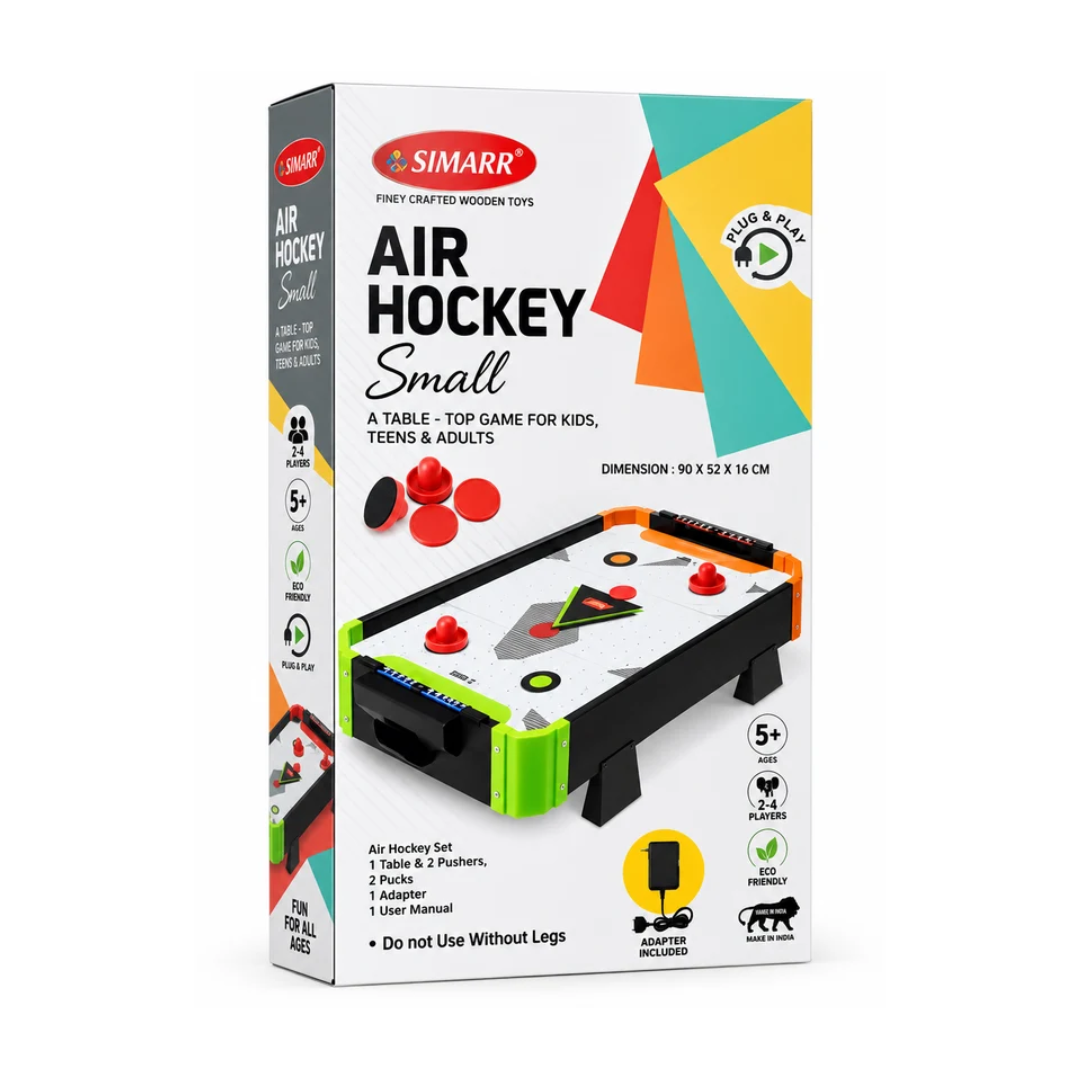 SIMARR Air Hockey Small Table Top Game for Kids, Teens & Adults 2 Player Indoor Game 5+ Years