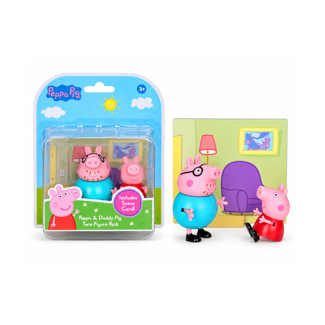 Hasbro PEPPA PIG and Daddy Pig Twin Figure Fun Pack with Two Poseable Figures