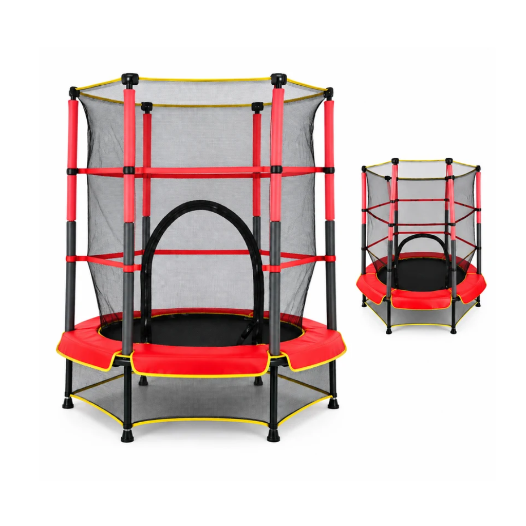 My First Trampoline with Safety Enclosure – Kids Recreational Trampoline | 140 cm Height