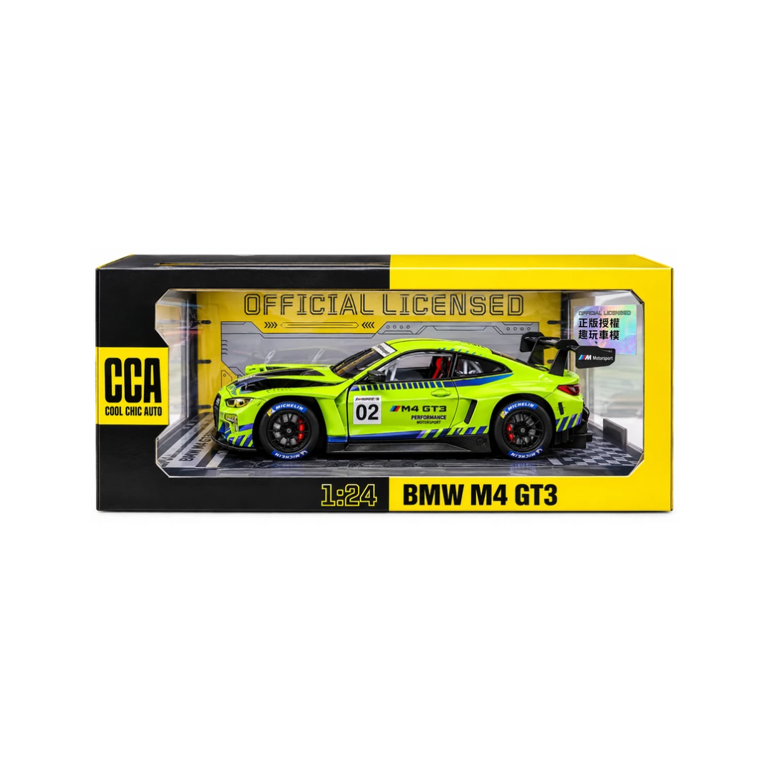 CCA BMW M4 GT3 1:24 Scale Die-Cast Model Car – Green Racing Edition