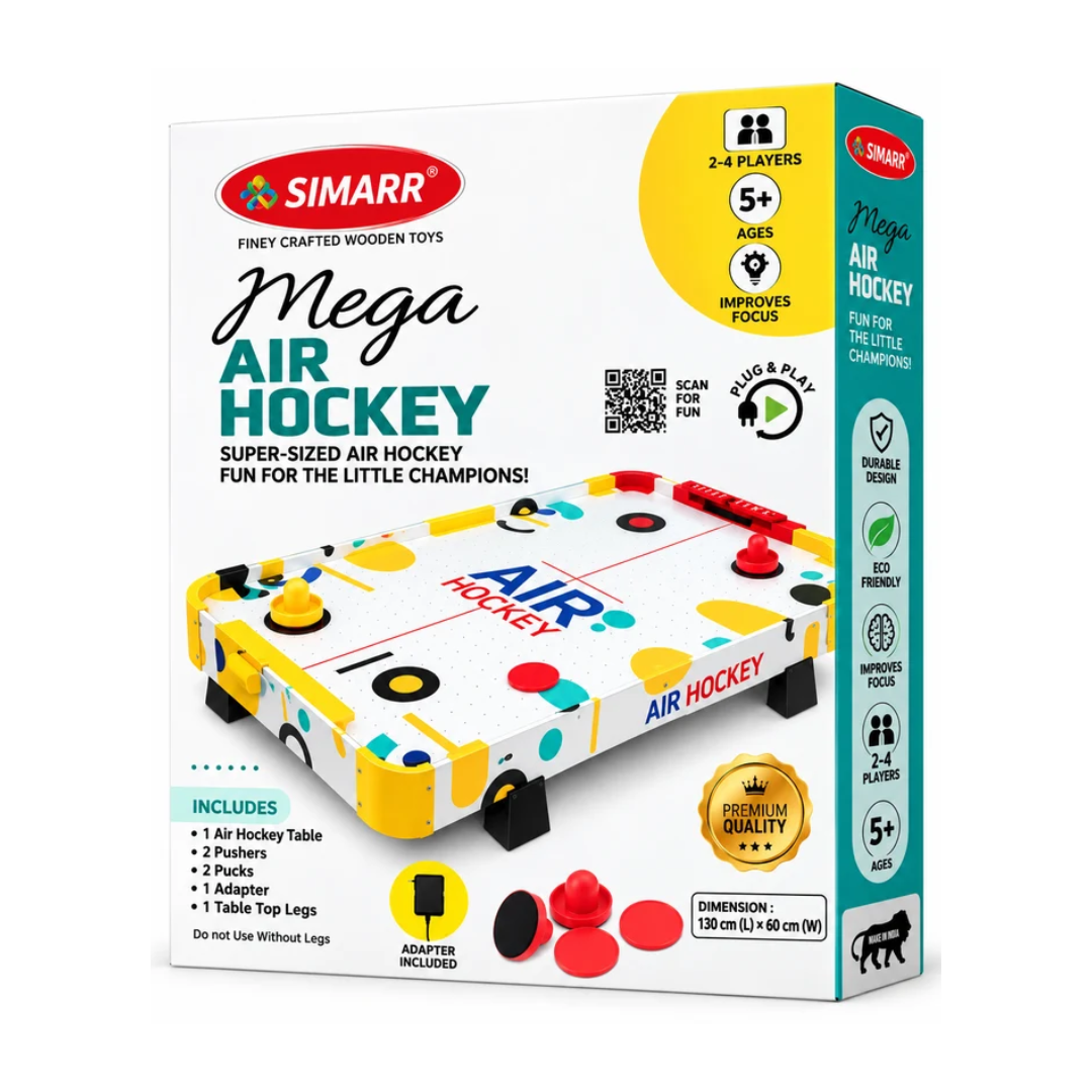 SIMARR Mega Air Hockey Table Game Super-Sized 2 Player Air Hockey for Kids 8+ Years
