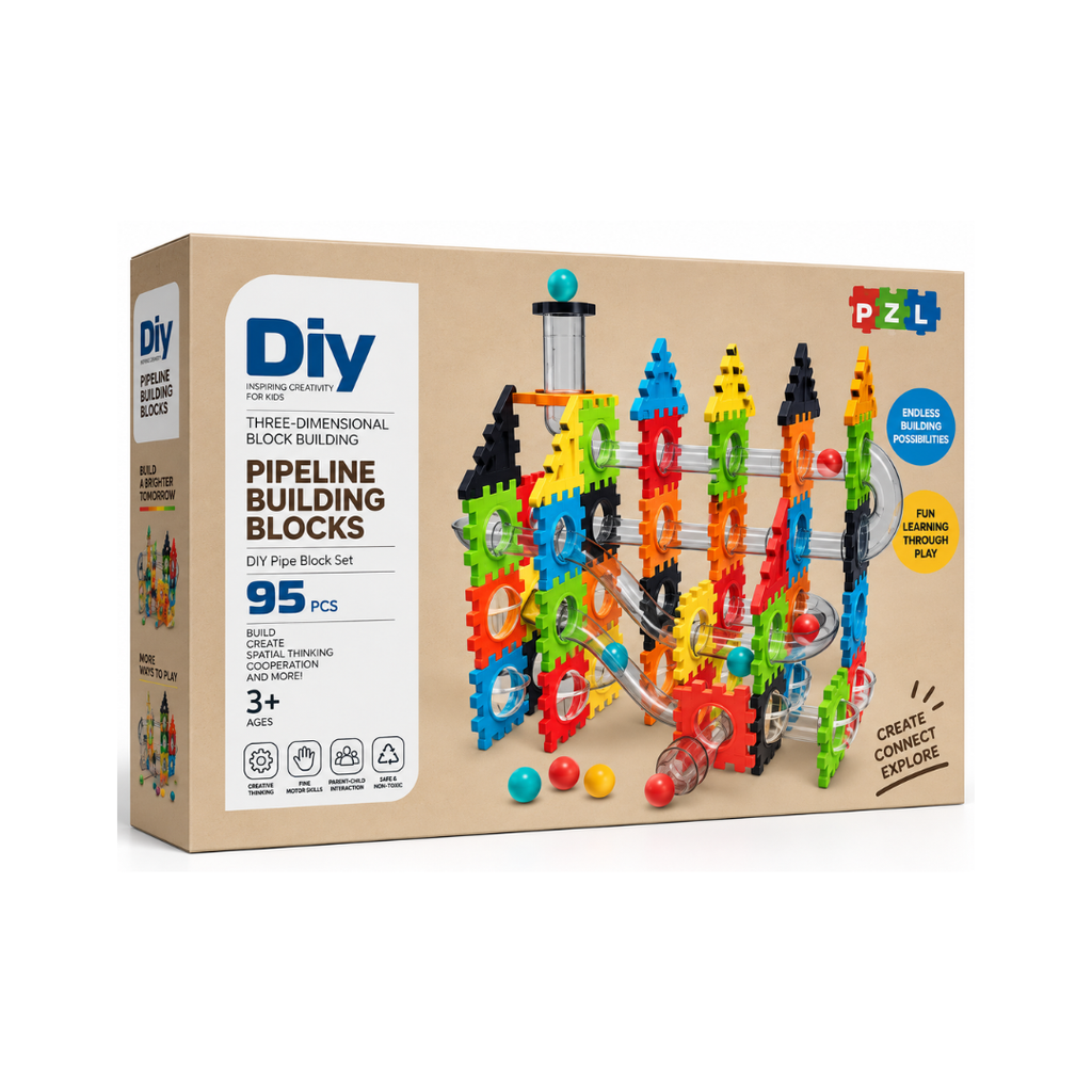 PZL DIY Pipeline Building Blocks 95pcs