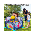 Balak Jumbo Ball Pool with 50 Soft Balls Ocean Safety Fence Ball Pit with 50 Soft Balls for Kids – 2+ Years