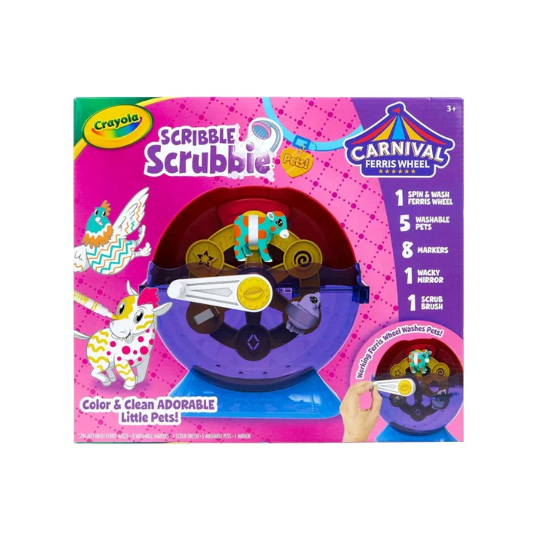 Crayola Scribble Scrubbie Pets Marker Set - 24 Washable Markers For Kids