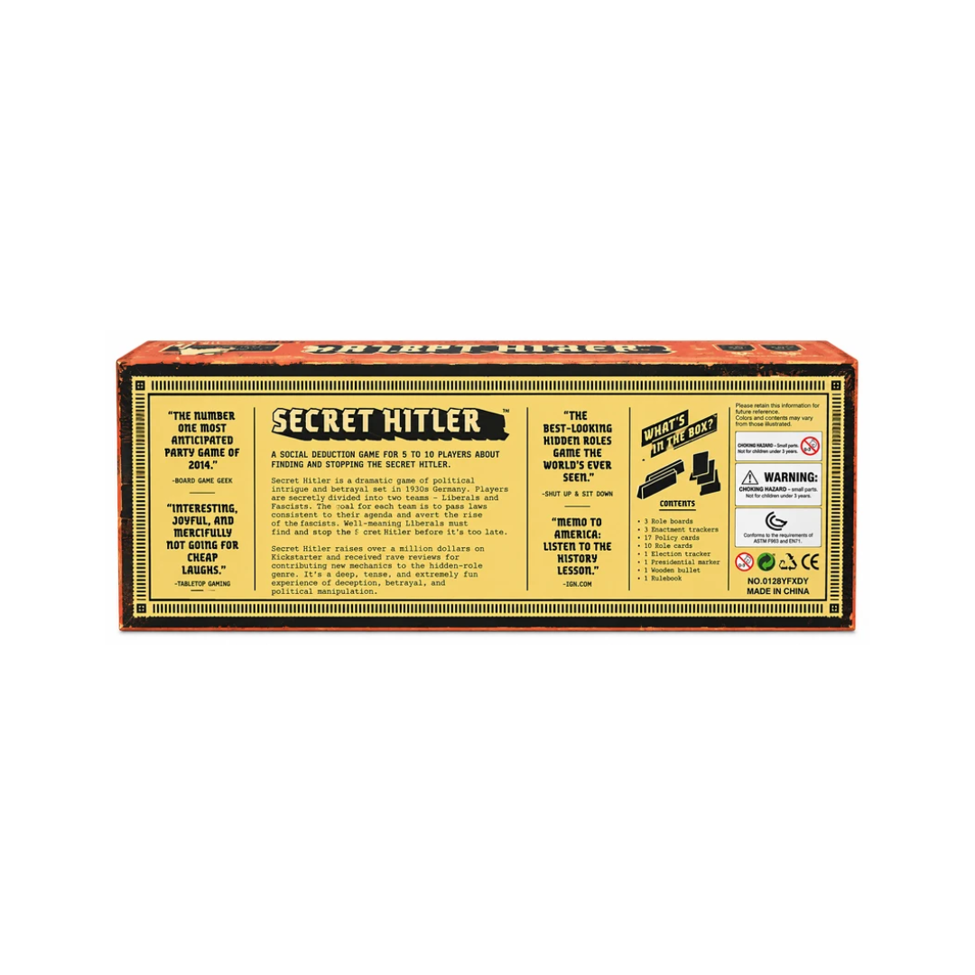Secret Hitler Board Game – Social Deduction, Strategy & Party Game for Friends & Groups