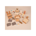 Playbox Pop’s Big Wooden Doll House with Furniture & Accessories for Kids
