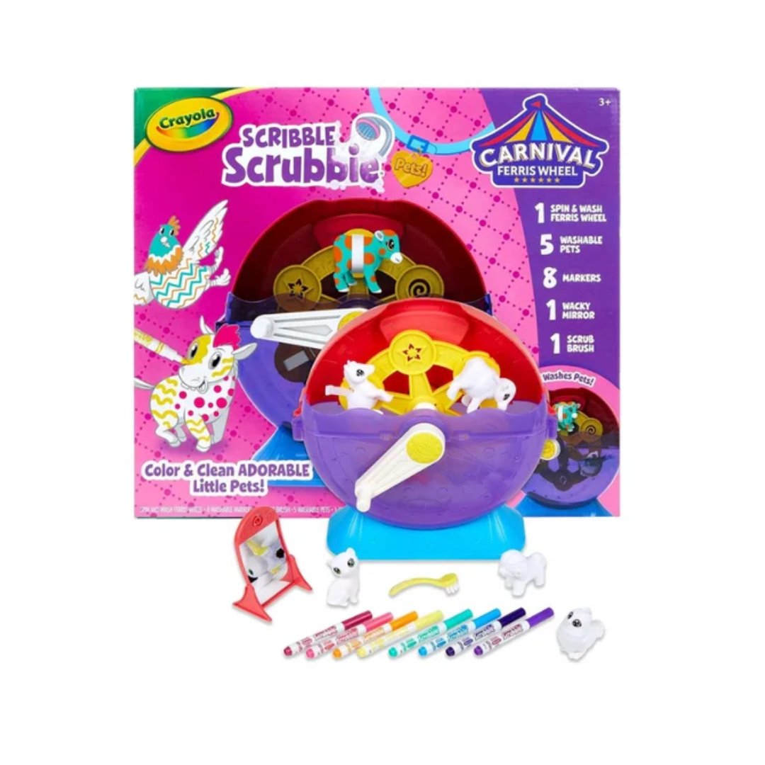 Crayola Scribble Scrubbie Pets Marker Set - 24 Washable Markers For Kids