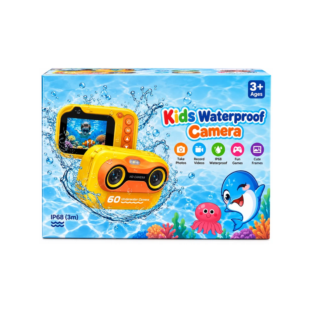 Kids Waterproof Digital Camera IP68 – Underwater Camera Up to 3M for Kids – 3+ Years