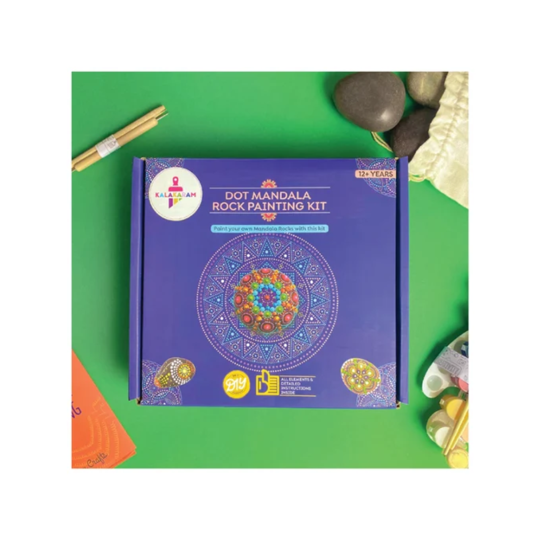 Kalakaram Dot Mandala Art Rock Painting Kit