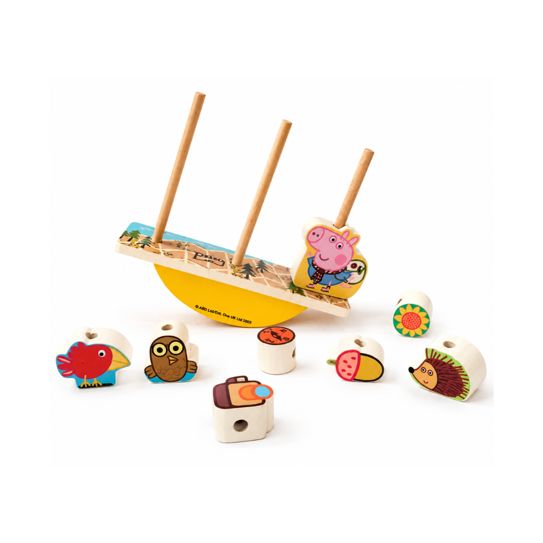 Shumee Peppa Pig Wooden Blocks Balancing Game - (3 Years+)