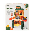 Happy Shopping Supermarket Cashier Play Set – 51 Pieces Kids Pretend Play Grocery Store Set