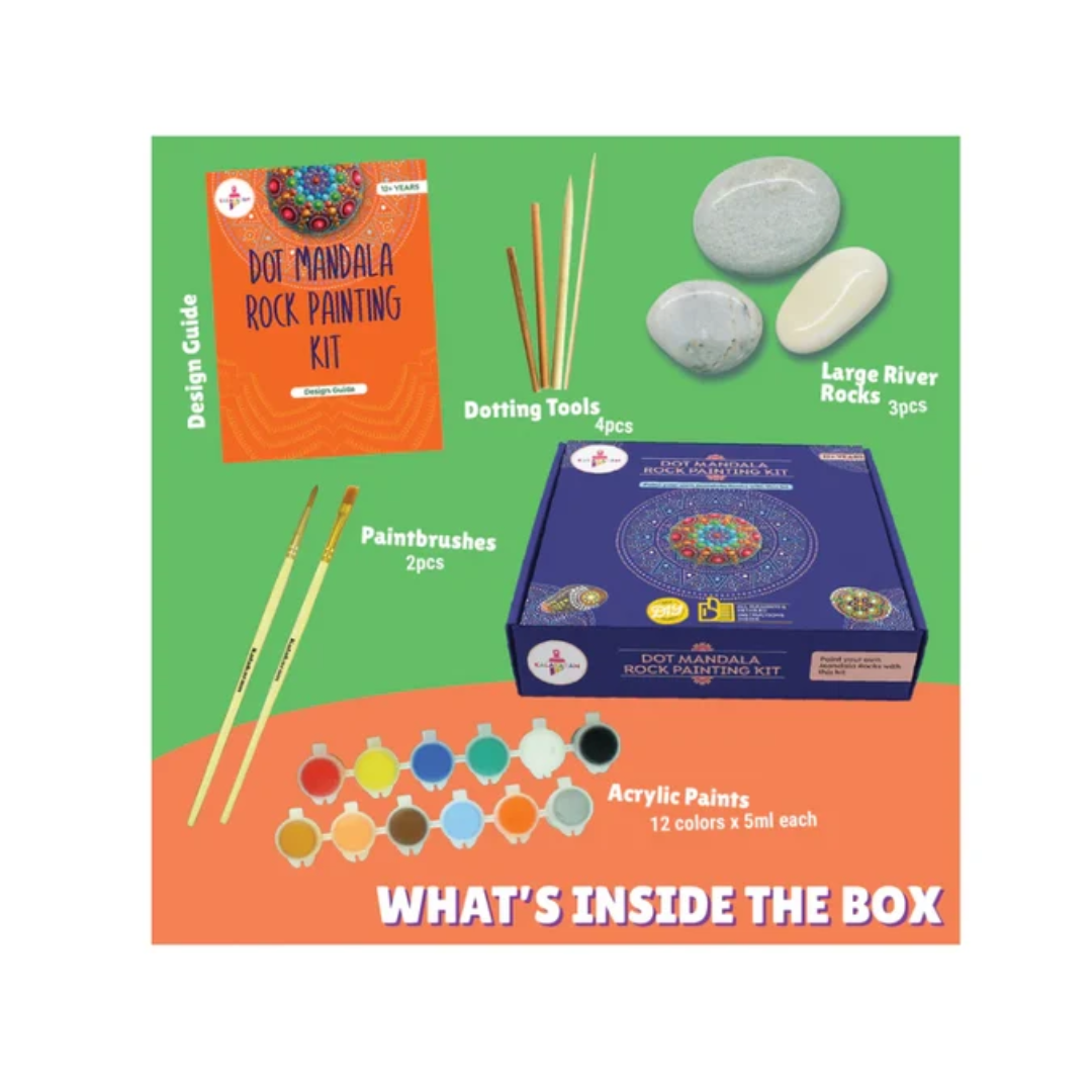 Kalakaram Dot Mandala Art Rock Painting Kit