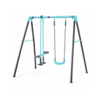 Plum Metal Single Swing & 2-Seater Glider with Mist Feature | Premium Outdoor Kids Swing Set
