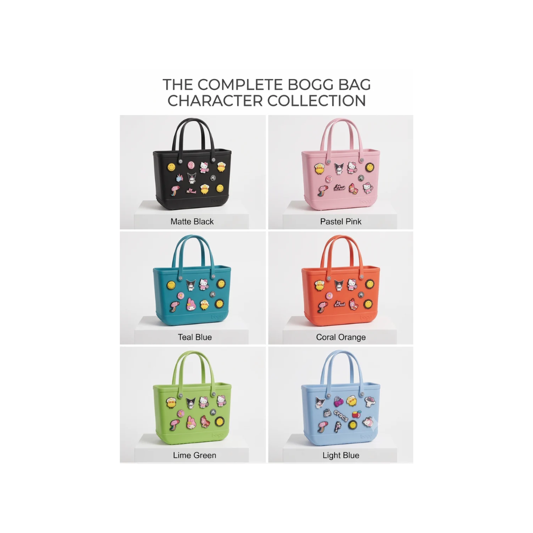 Kids Tote Bag with Cute Charms – Multicolor Assorted Colors