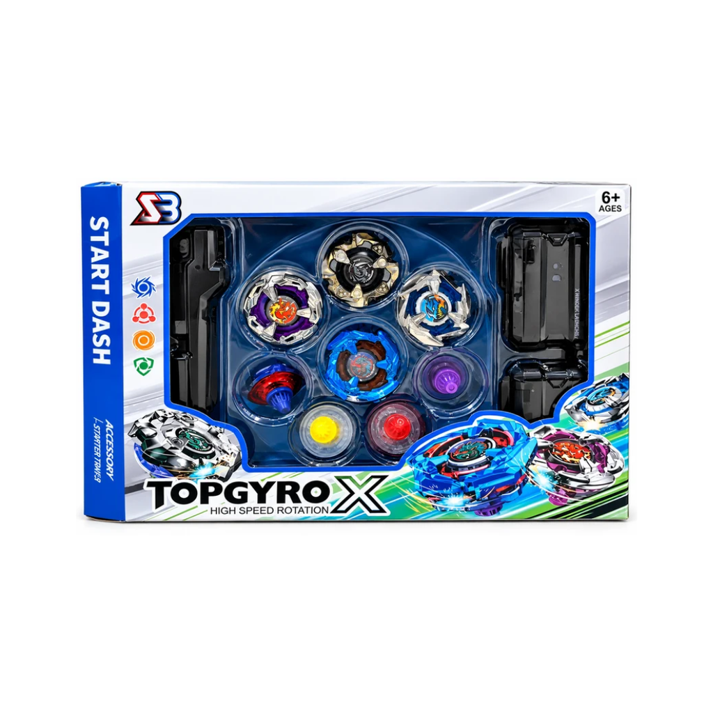 Top Gyro X Beyblade-Style Battle Set with Launchers & Spinners – 6+ Years