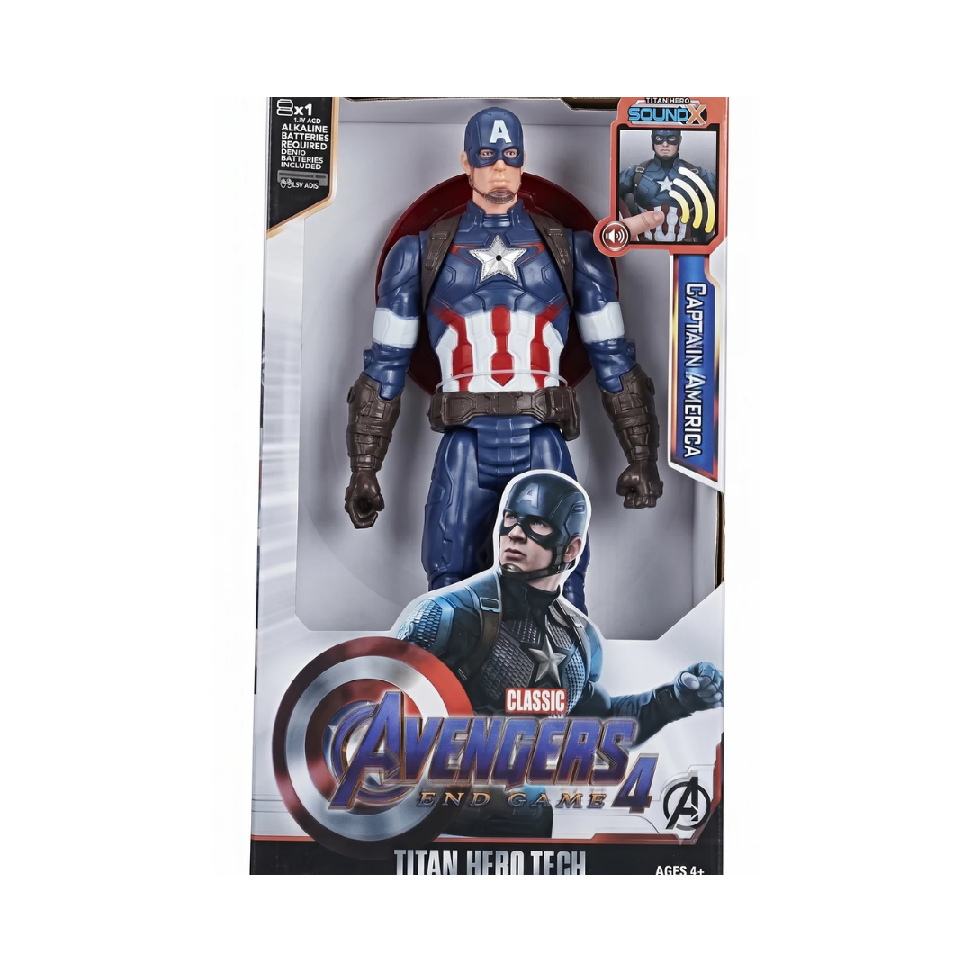 Titan Hero Tech Captain America Action Figure with Sound Effects – 10 Inch, Ages 4+