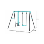 Plum Metal Single Swing & 2-Seater Glider with Mist Feature | Premium Outdoor Kids Swing Set