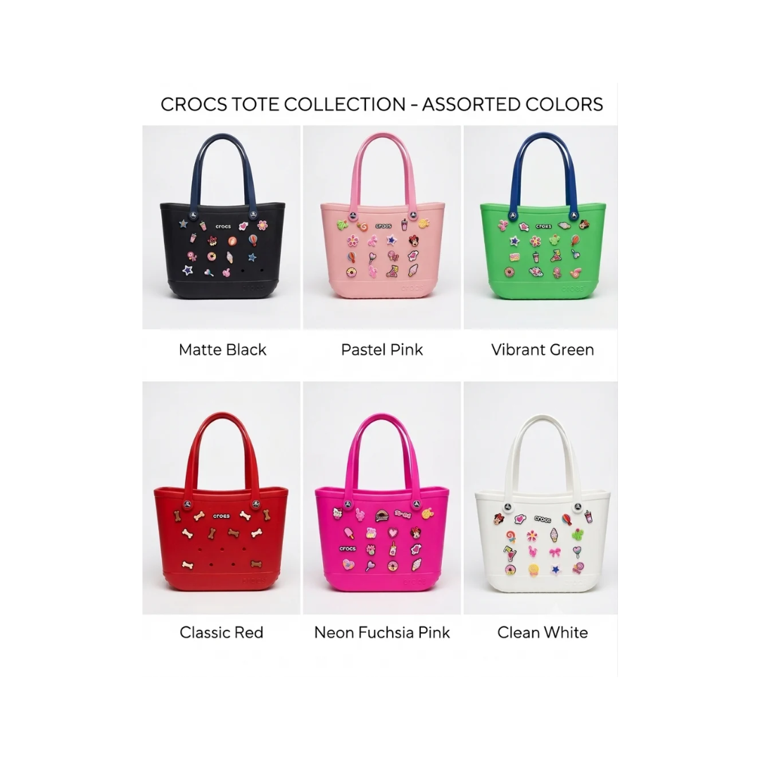 Crocs Kids Tote Bag – Multicolor Assorted Colors