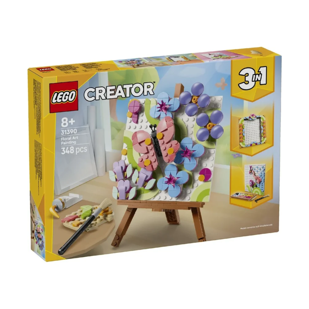 LEGO Creator 3-in-1 Floral Art Decor Painting Building Set 31390, 348 Pieces – 8+ Years