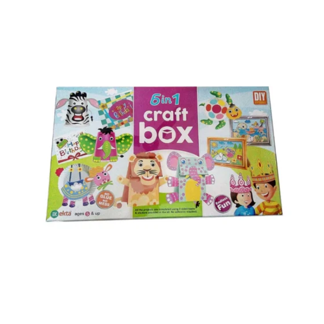 Ekta 6In1 Craft Box For Kids Diy Art & Craft Activity Game