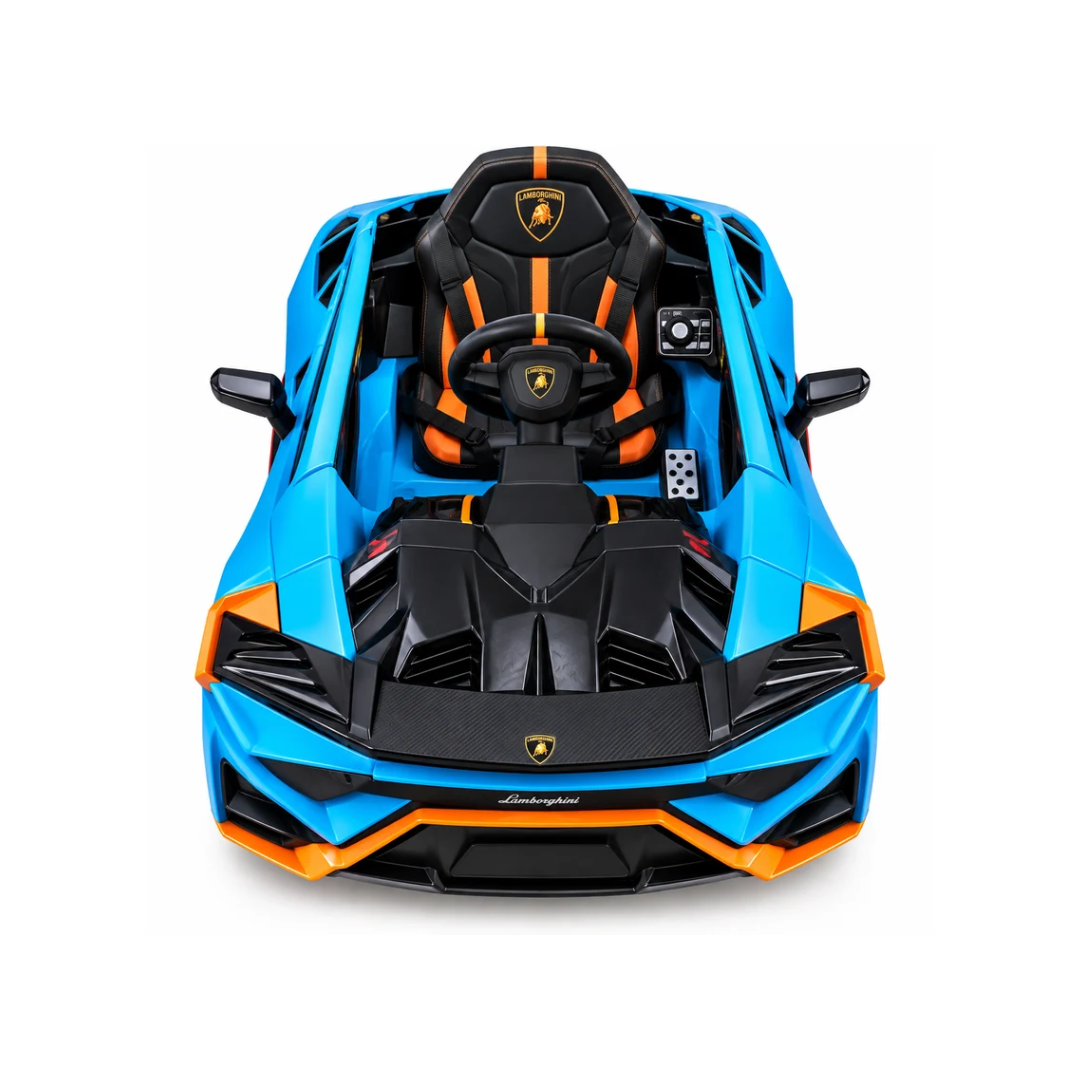 Licensed Lamborghini STO 12V Battery Operated Ride-On Car for Kids | Dual Motor | Blue