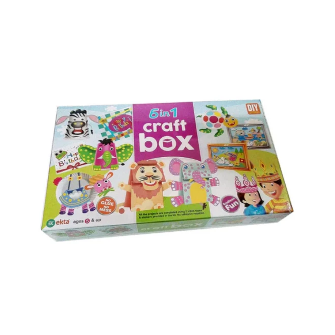 Ekta 6In1 Craft Box For Kids Diy Art & Craft Activity Game