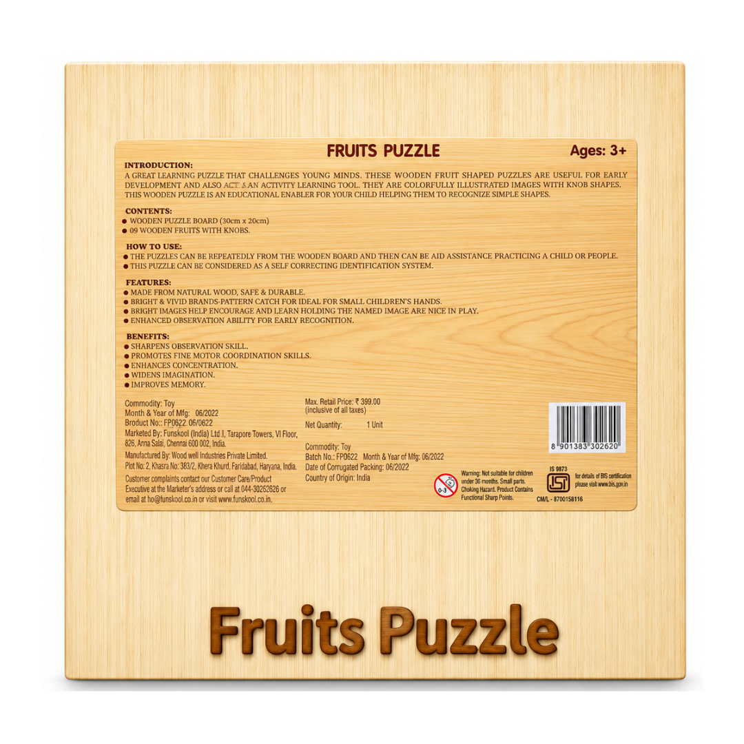 Funskool Wooden Fruit Puzzle