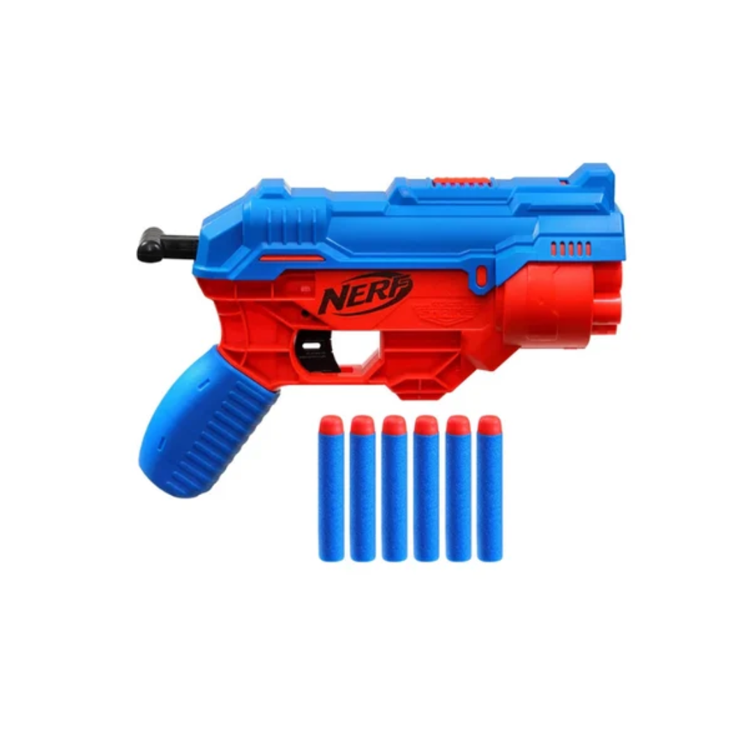Hasbro Nerf Alpha Strike Boa RC-6 Blaster with 6-Dart Rotating Drum,Fire 6 Darts