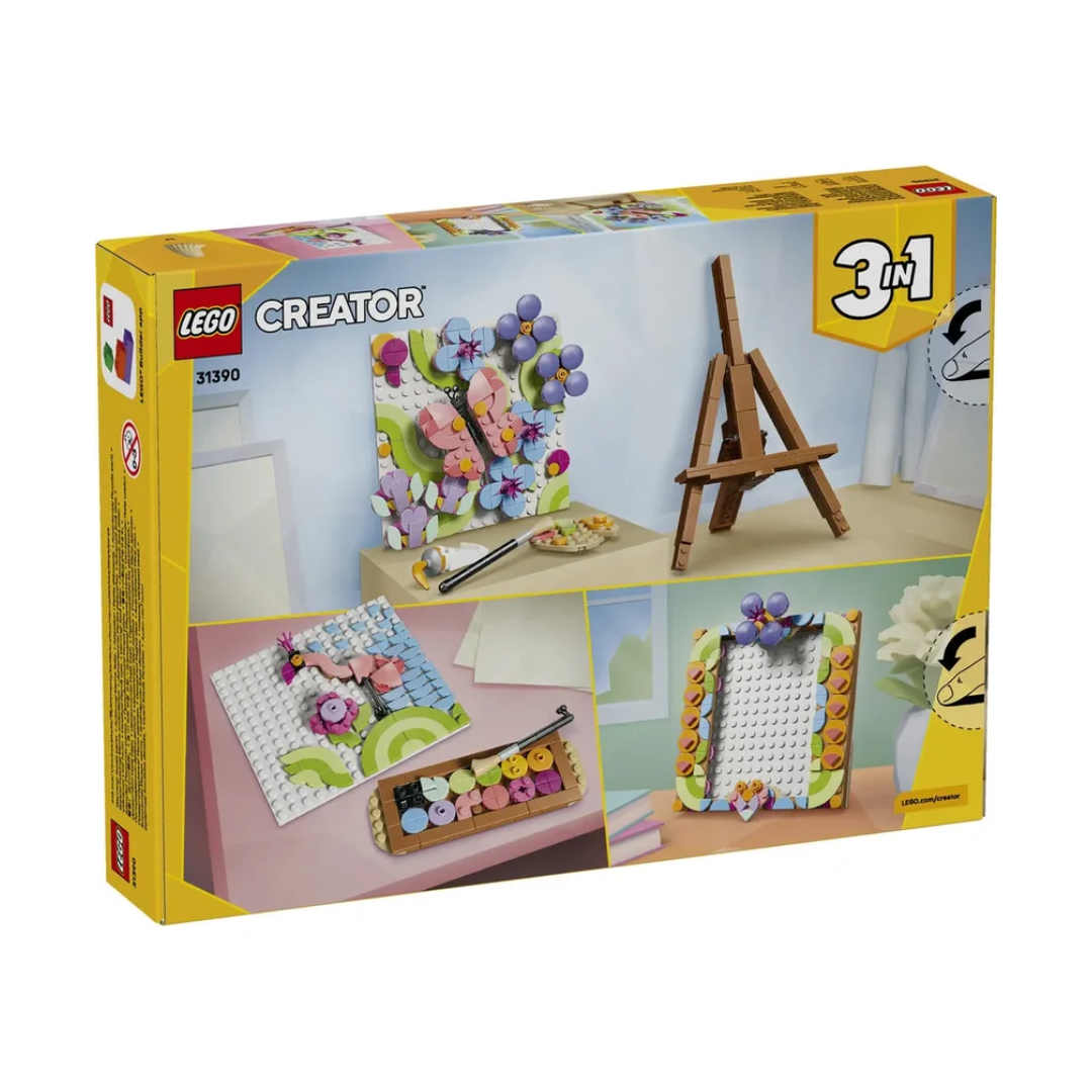 LEGO Creator 3-in-1 Floral Art Decor Painting Building Set 31390, 348 Pieces – 8+ Years