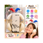 DMZ-10A Kids Cute Jester Wireless Over-Ear Headphones – White