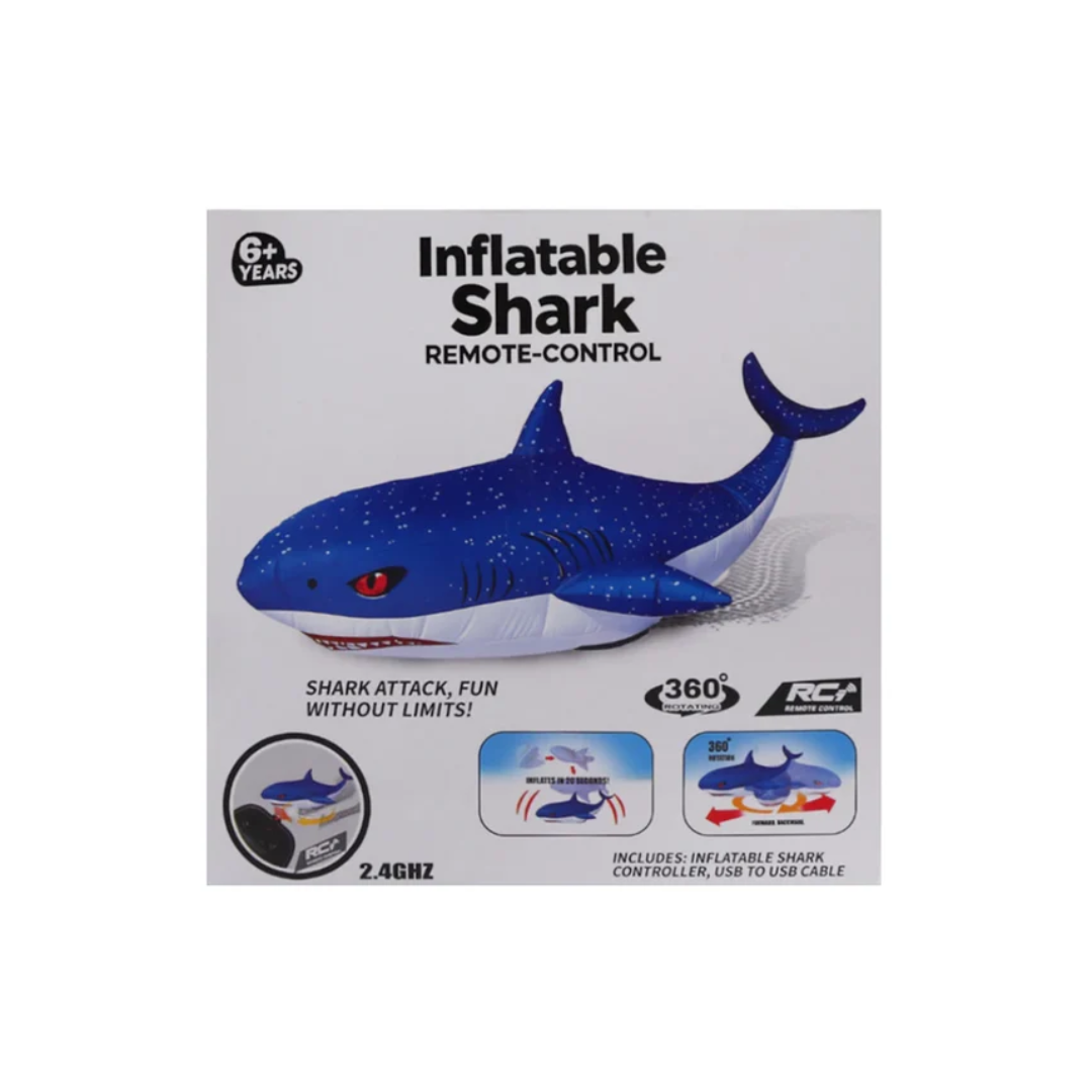 Rainbow Toys Inflatable Shark Remote Control Toy – 360° Rotating 2.4GHz RC Shark for Kids