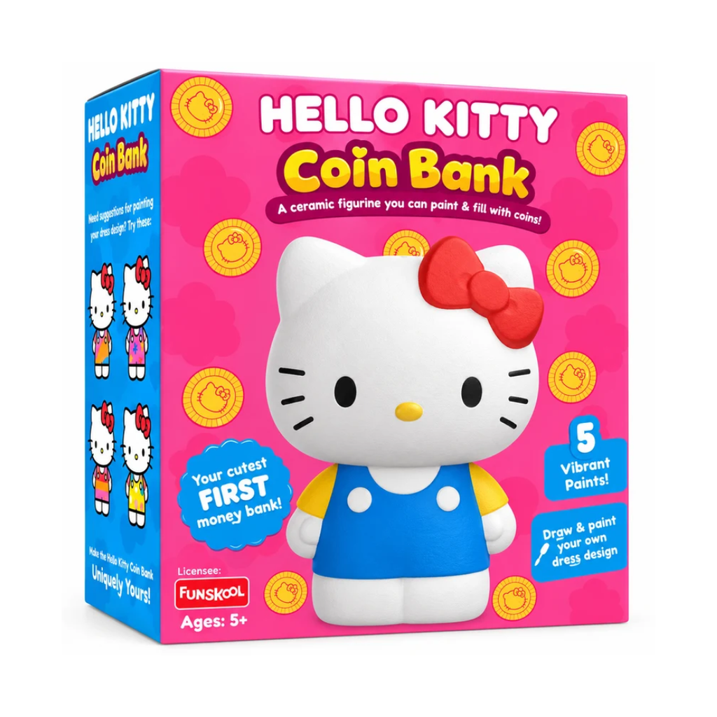 Funskool Hello Kitty DIY Ceramic Coin Bank Painting Kit | Creative Art & Craft Money Bank for Kids Ages 5+