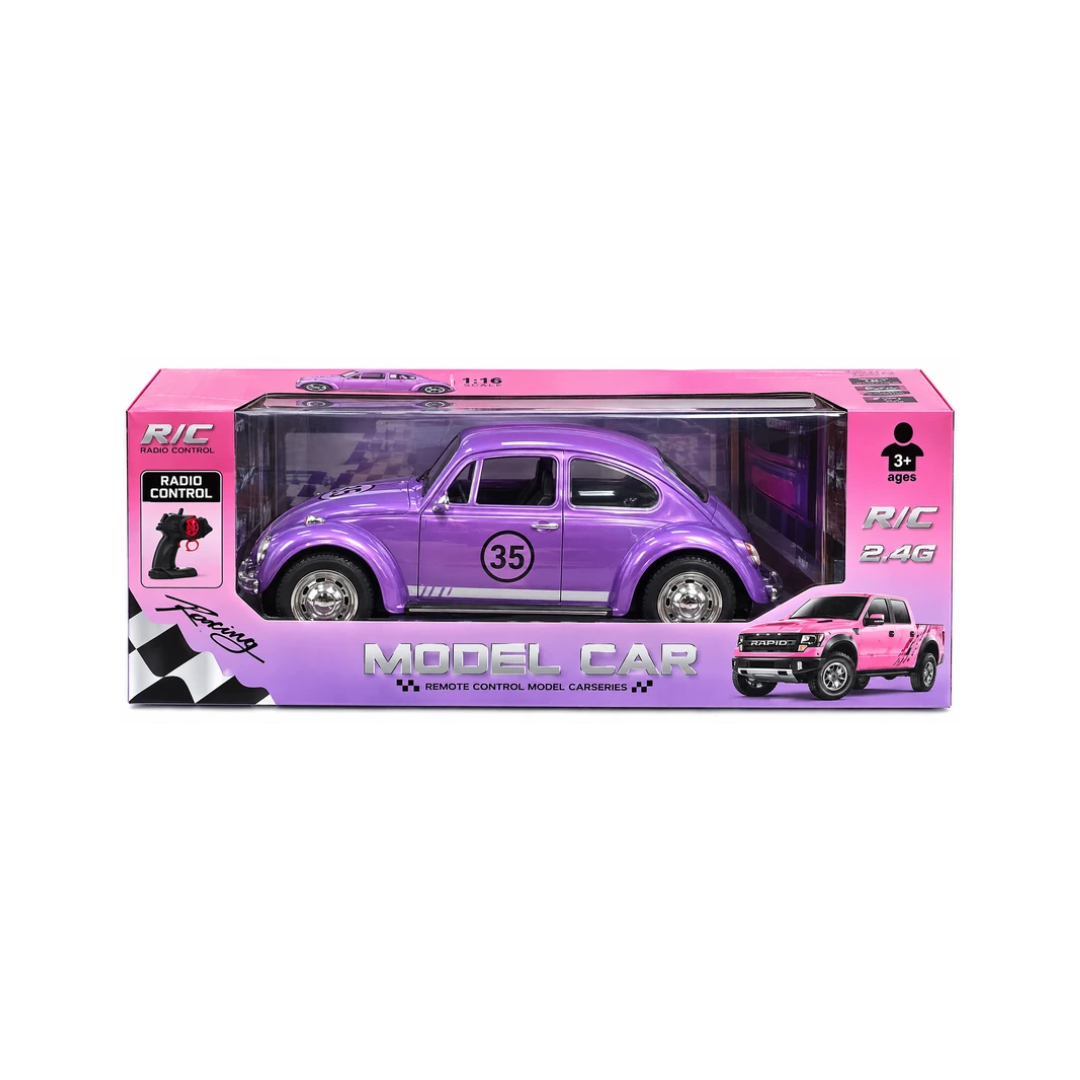 Remote Control Vintage Beetle Car for Kids 3+ Years – Purple