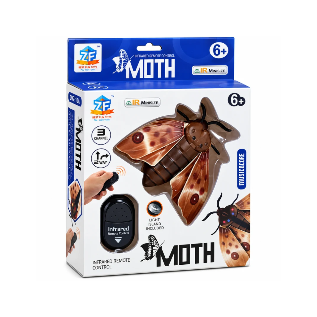 Infrared Remote Control Flying Moth Toy – 3 Channel RC Insect Toy | 6+ Years