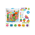 Soft Rubber Building Blocks for Kids – 36 Pcs Colorful DIY Blocks Set 12+ Months