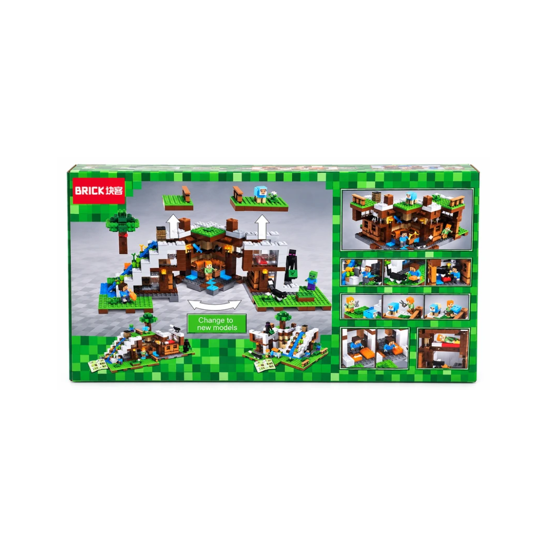 BRICK My World Building Blocks Set 729+ Pieces – Minecraft Style Adventure House Construction Toy for Kids 6+ Years