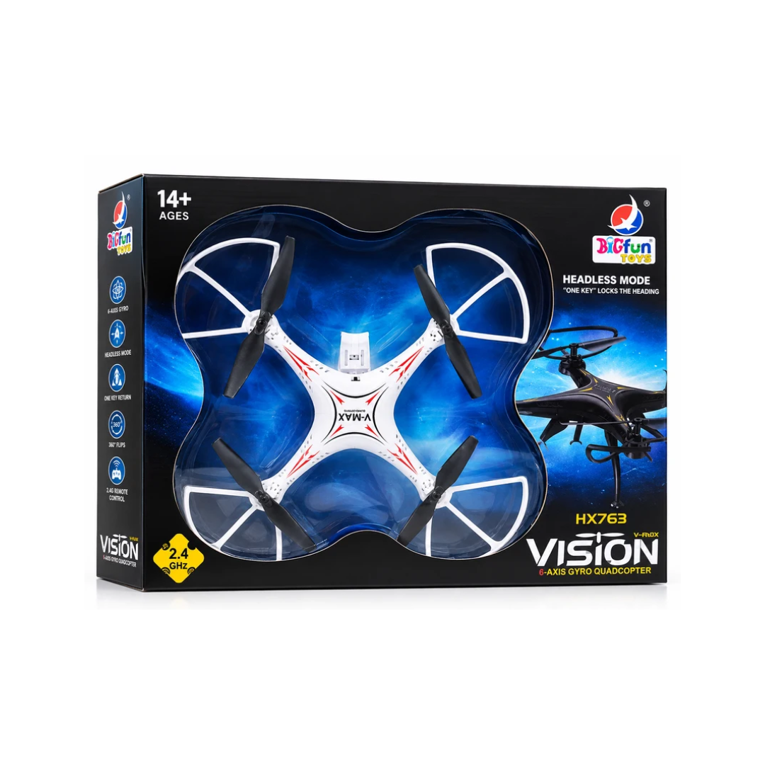 BigFun V-MAX HX763 6-Axis Gyro RC Quadcopter Drone with 2.4GHz Remote Control